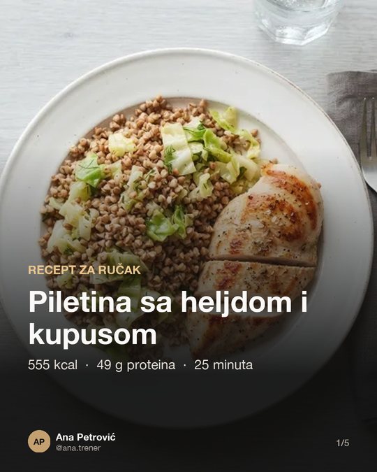 Karusel: recept piletina sa heljdom i kupusom