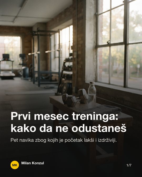 Karusel: prvi mesec treninga, kako da ne odustaneš
